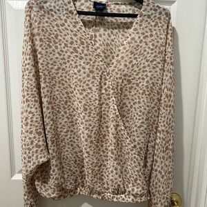 Daytrip Beige and Brown Patterned Blouse